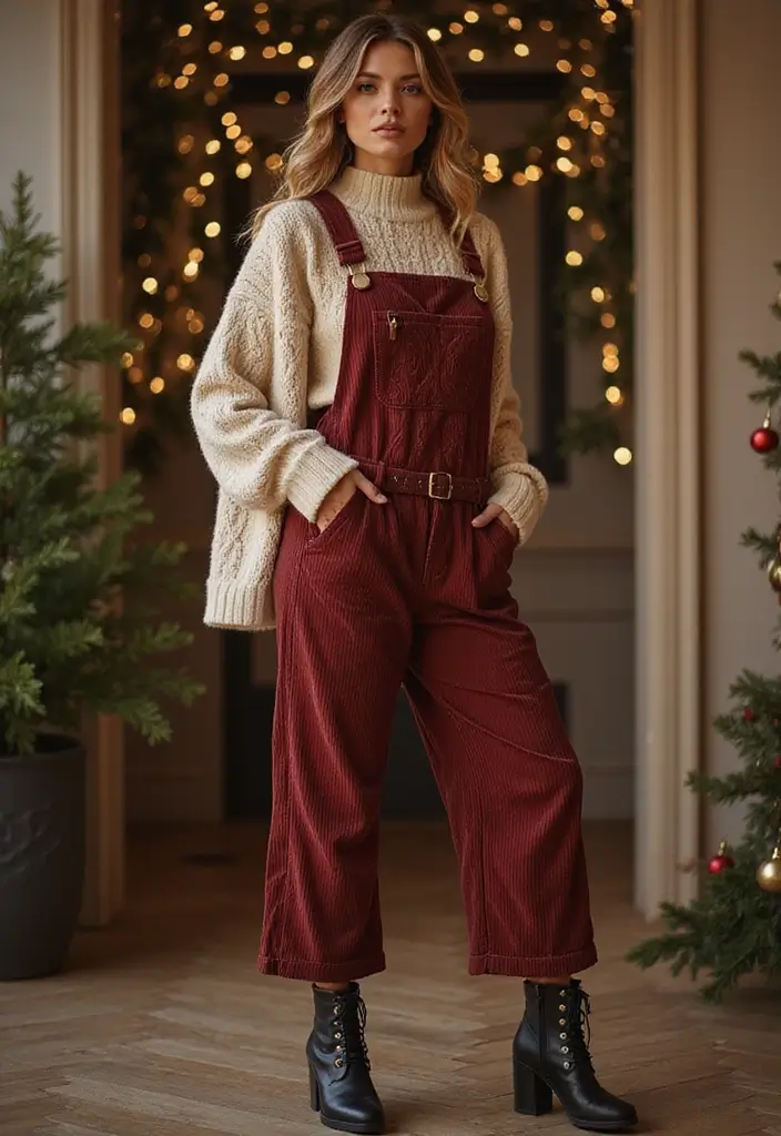 18 Cord Sets Outfit Ideas for Women That Turn Heads This Season (4 Is Fire!) - 17. Festive Layering