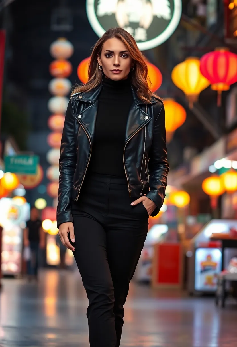 18 Date Night Outfits For Women That Will Make You the Center of Attention (You Won't Believe #7!) - 13. Edgy Leather Jacket Look