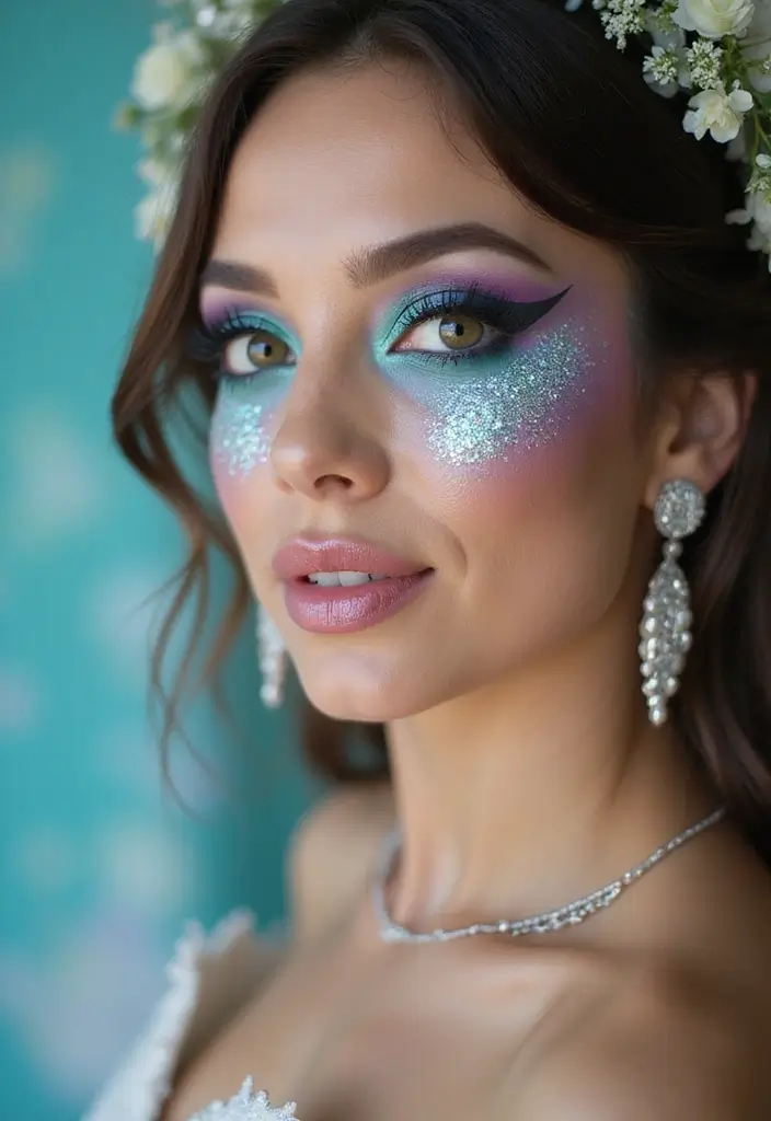 18 Stunning Indian Bridal Makeup Looks That'll Leave You Breathless! - 15. Mermaid-Inspired Makeup