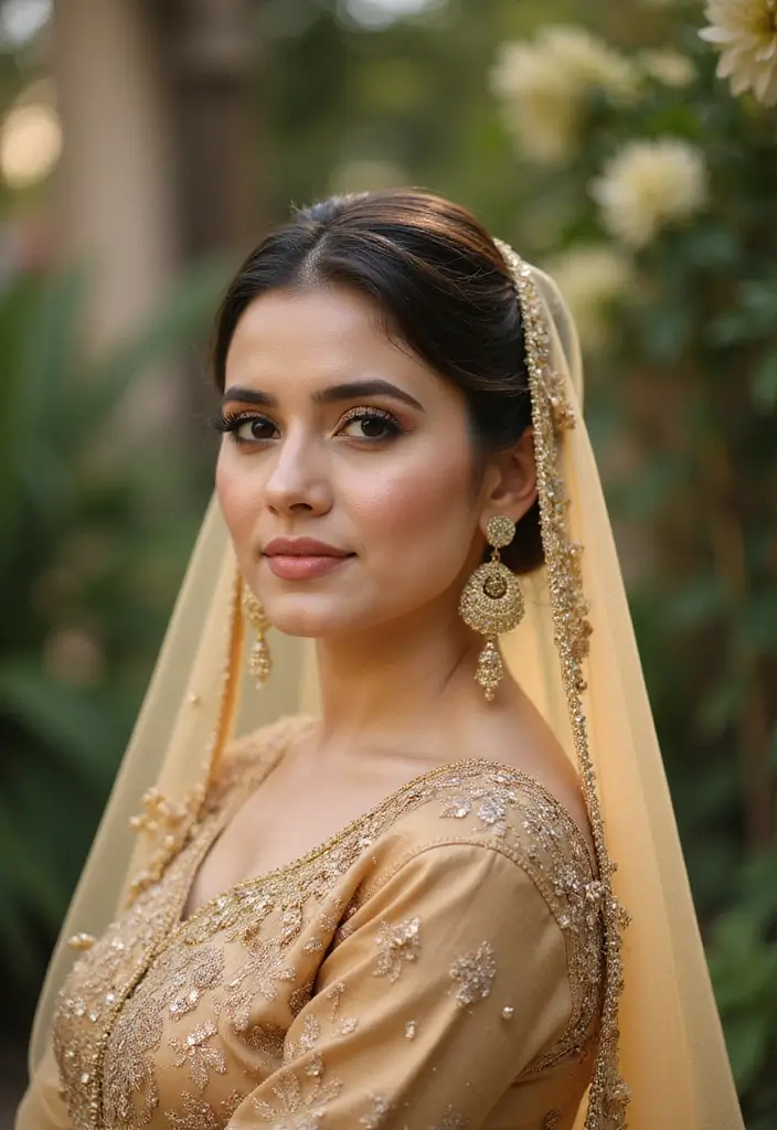 18 Stunning Indian Bridal Makeup Looks That'll Leave You Breathless! - 2. Golden Goddess Glam