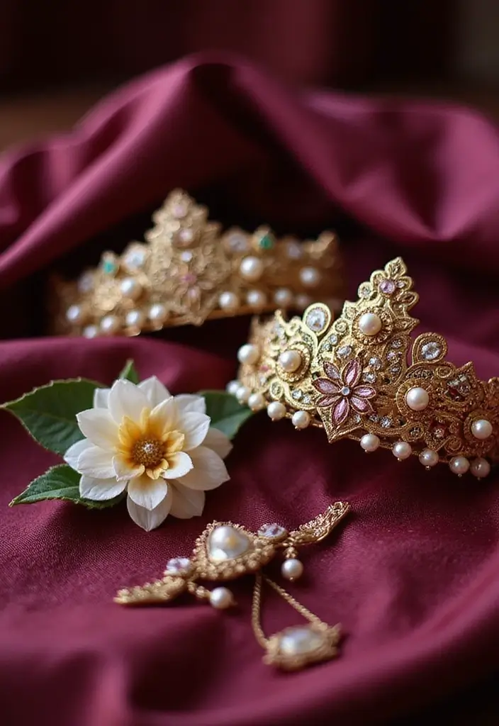 18 Stunning South Indian Bridal Jewellery Aesthetics That Will Leave You Breathless! - 12. The Beauty of Adorned Hair Accessories