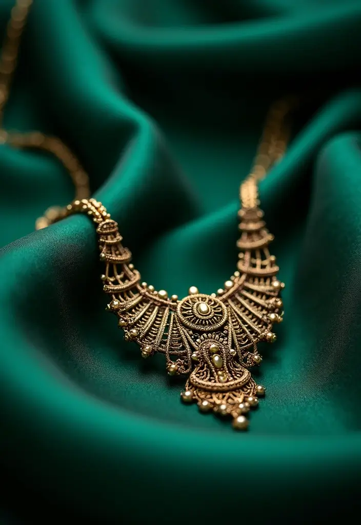 18 Stunning South Indian Bridal Jewellery Aesthetics That Will Leave You Breathless! - 3. The Allure of Antique Gold