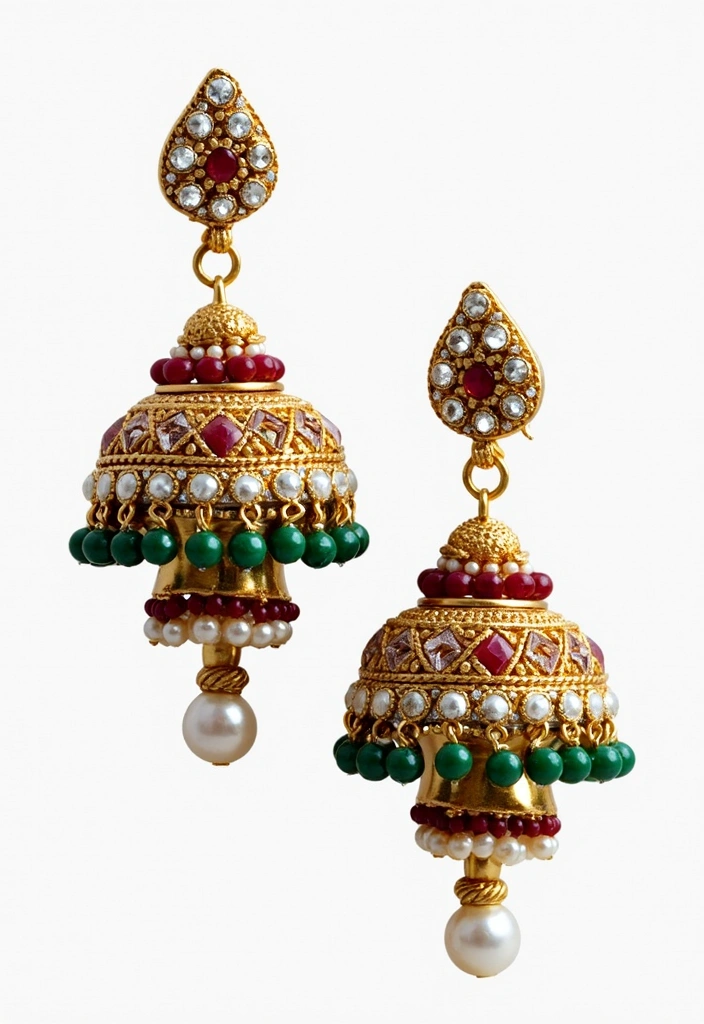 18 Stunning South Indian Bridal Jewellery Aesthetics That Will Leave You Breathless! - 5. The Elegance of Jhumkas