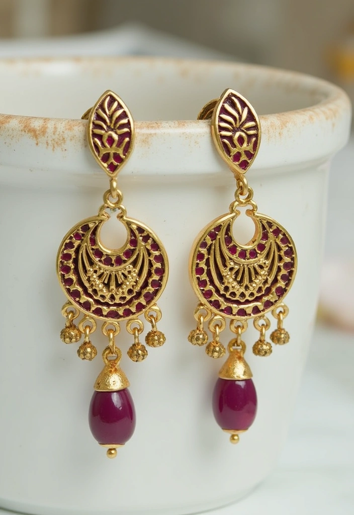 18 Stunning South Indian Bridal Jewellery Aesthetics That Will Leave You Breathless! - 8. The Grace of Chandbalis