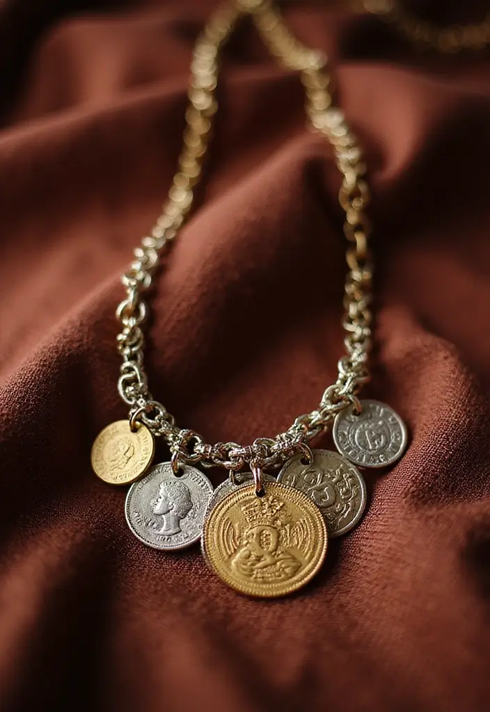 18 Stunning South Indian Bridal Jewellery Aesthetics That Will Leave You Breathless! - 9. The Timelessness of Coin Jewellery