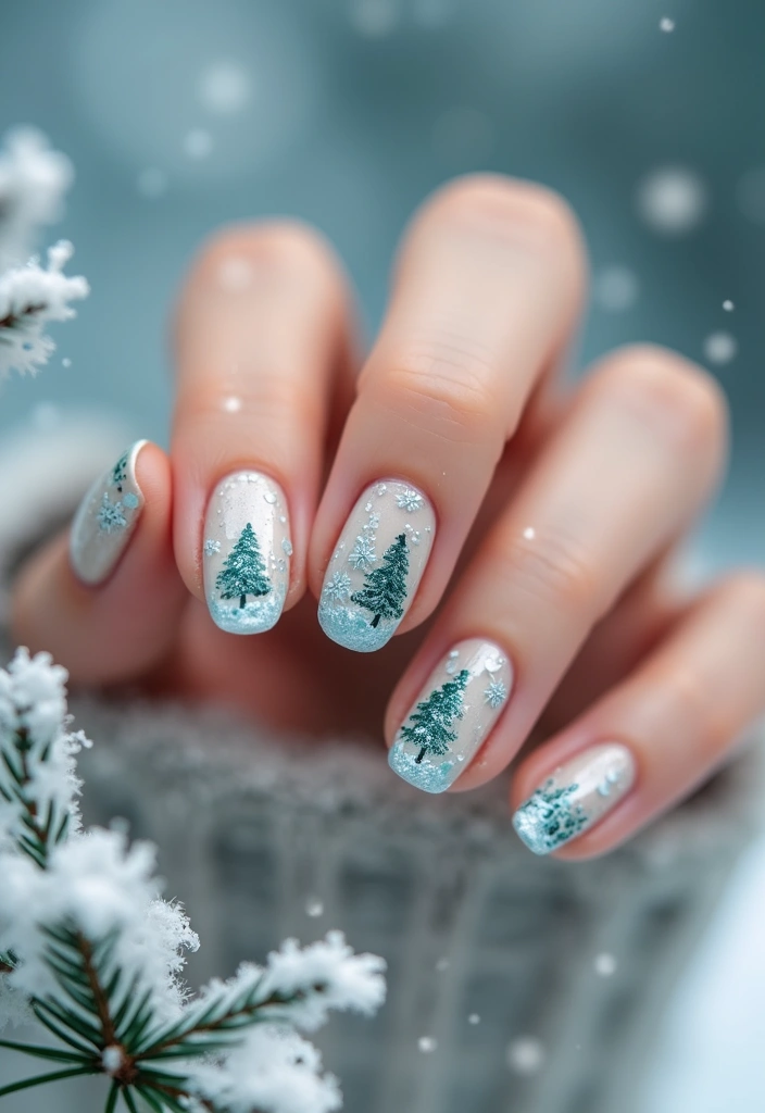 20 Classy Winter Nail Art Designs That Will Make You Stand Out This Season! - 12. Whimsical Winter Wonderland