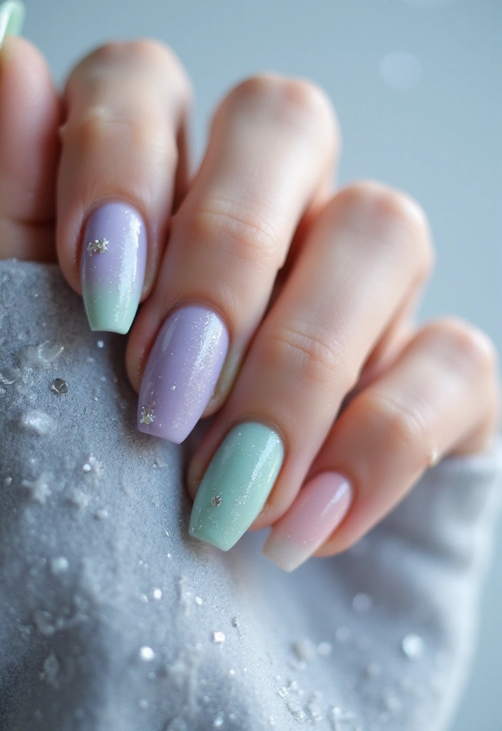 20 Classy Winter Nail Art Designs That Will Make You Stand Out This Season! - 16. Frosted Pastels