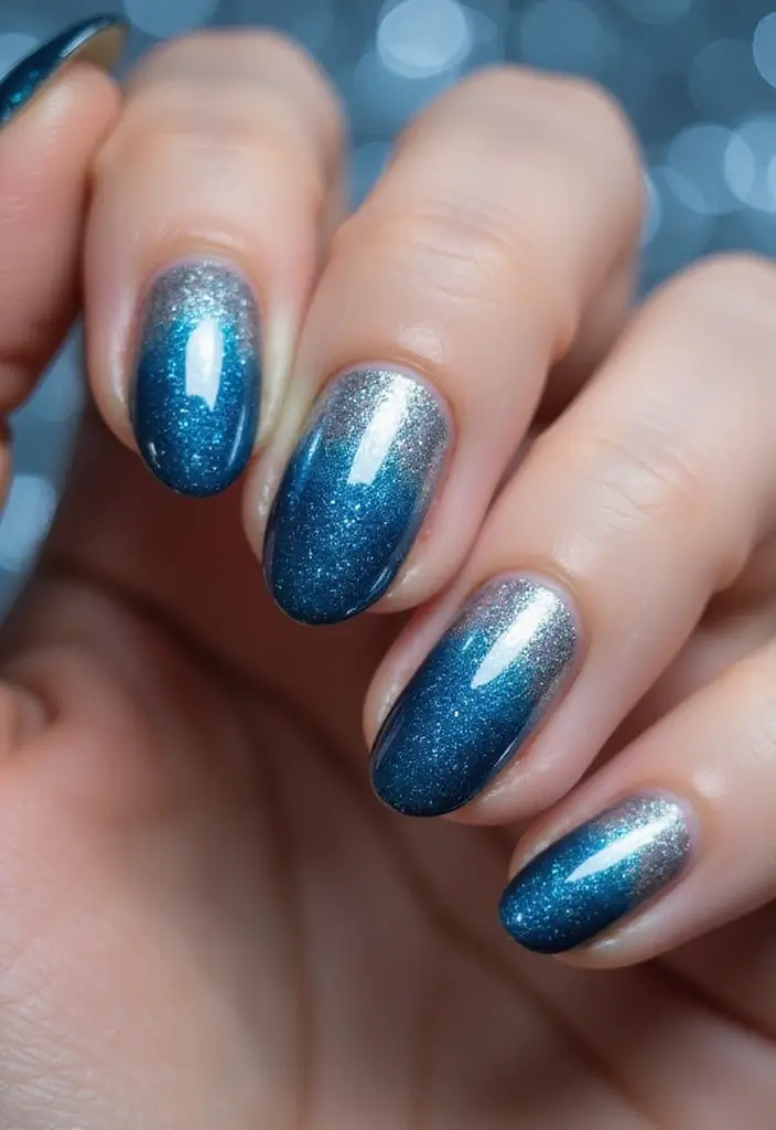 20 Classy Winter Nail Art Designs That Will Make You Stand Out This Season! - 19. Shimmering Gradient