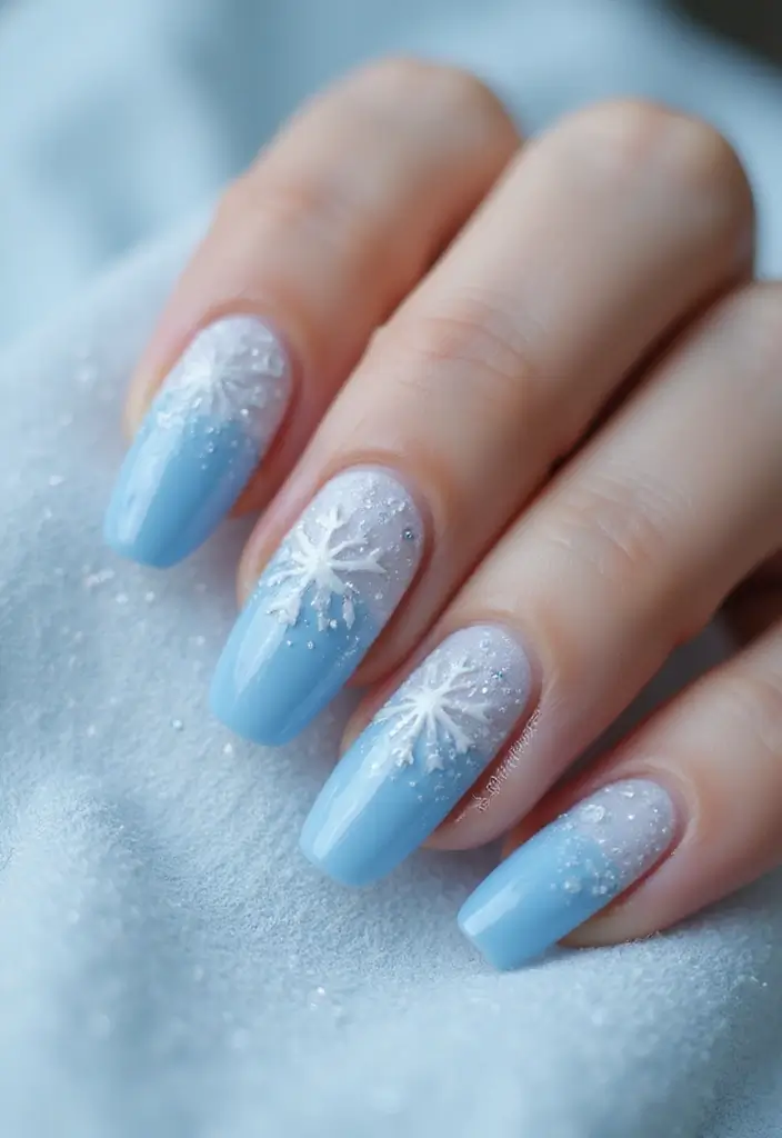 20 Classy Winter Nail Art Designs That Will Make You Stand Out This Season! - 2. Frosted Ombre