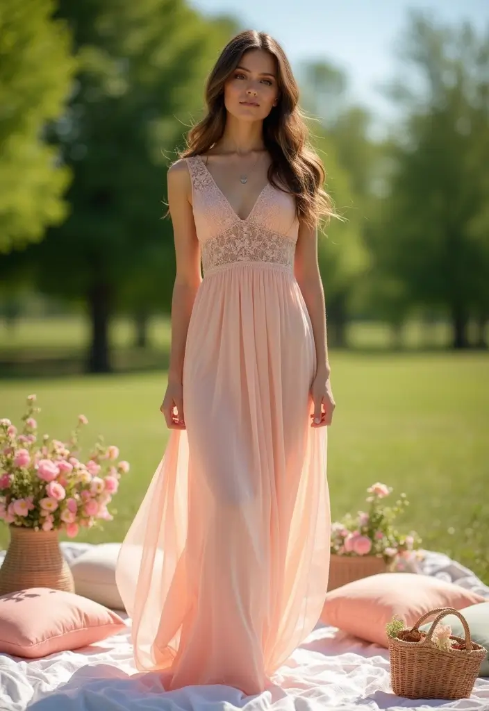 20 Long Flowy Dress Looks That'll Make Your Summer Slay - 15. Soft Pastels