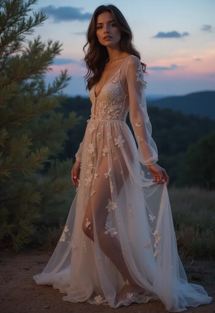 20 Long Flowy Dress Looks That'll Make Your Summer Slay - 19. Sheer Overlay Maxi