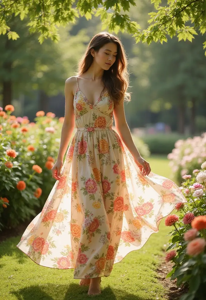 20 Long Flowy Dress Looks That'll Make Your Summer Slay - 3. Floral Fantasy
