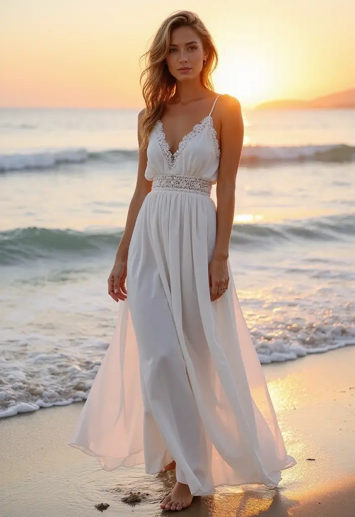 20 Long Flowy Dress Looks That'll Make Your Summer Slay - 4. Ethereal White Maxi