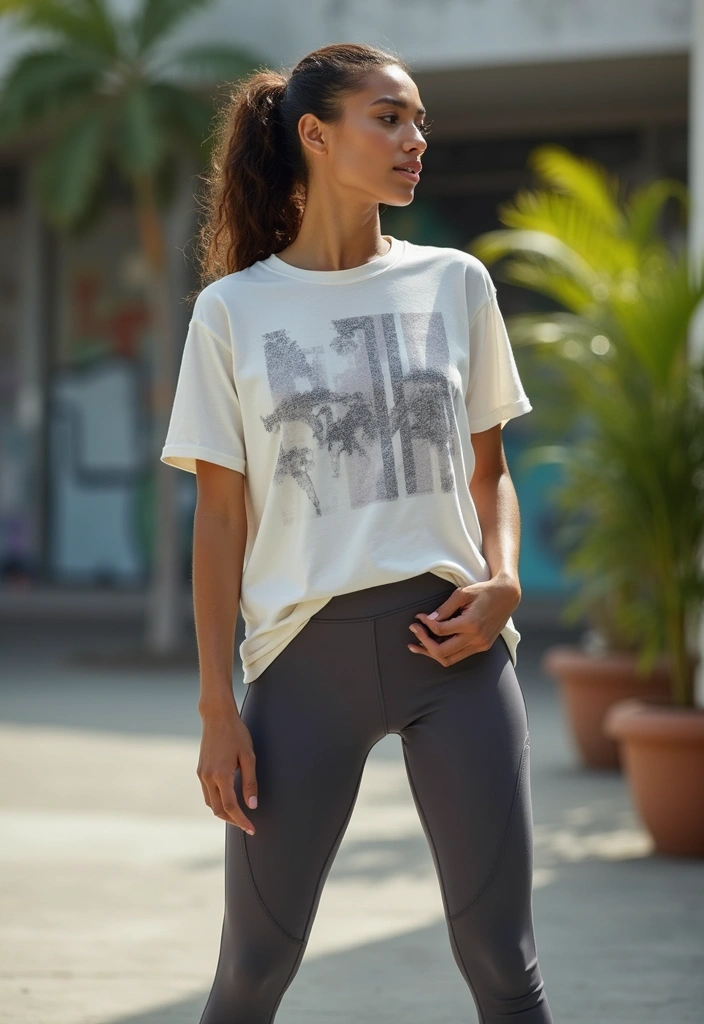 20 Must-Try Oversized Tees for Teens That Instantly Upgrade Your OOTD - 12. Sports Tees: Athleisure Appeal