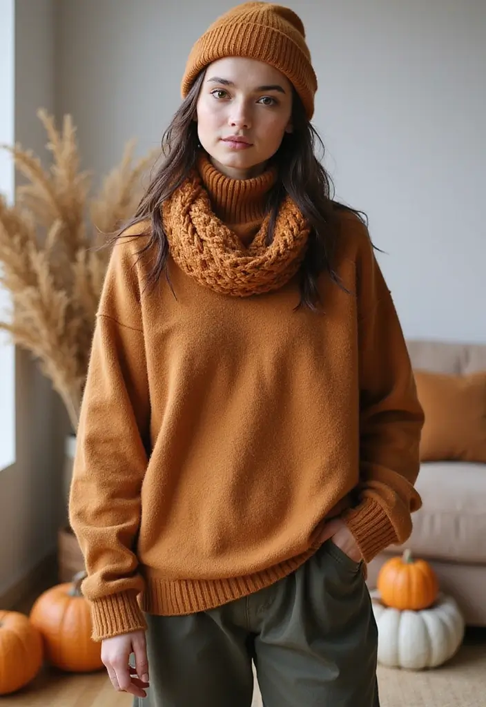 20 Must-Try Oversized Tees for Teens That Instantly Upgrade Your OOTD - 8. Oversized Turtleneck Tees: Cozy Chic