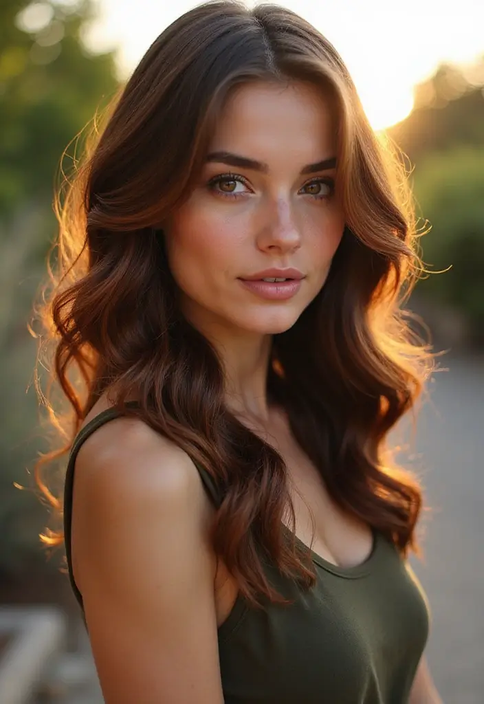 20 Stunning Brunette Hair Colors with Highlights You Must Try This Season! - 9. Soft Copper Highlights
