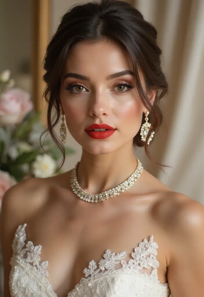 20 Stunning Indian Bridal Makeup Looks That Will Leave You Breathless (You Won't Believe #5!) - 1. The Classic Red and Gold Elegance