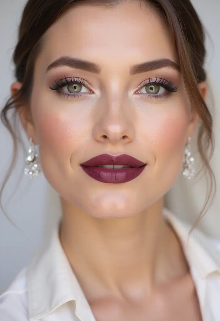 20 Stunning Indian Bridal Makeup Looks That Will Leave You Breathless (You Won't Believe #5!) - 11. Deep Berry Lips