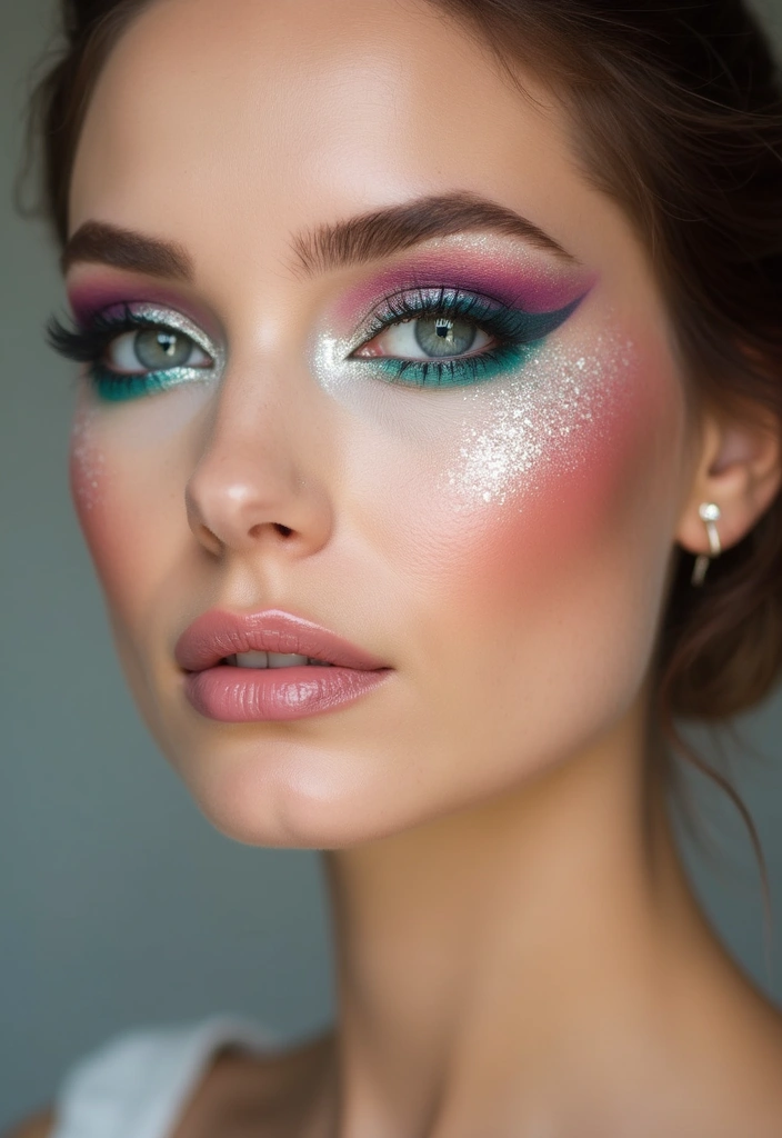 20 Stunning Indian Bridal Makeup Looks That Will Leave You Breathless (You Won't Believe #5!) - 12. Colorful Eyes with Glitter