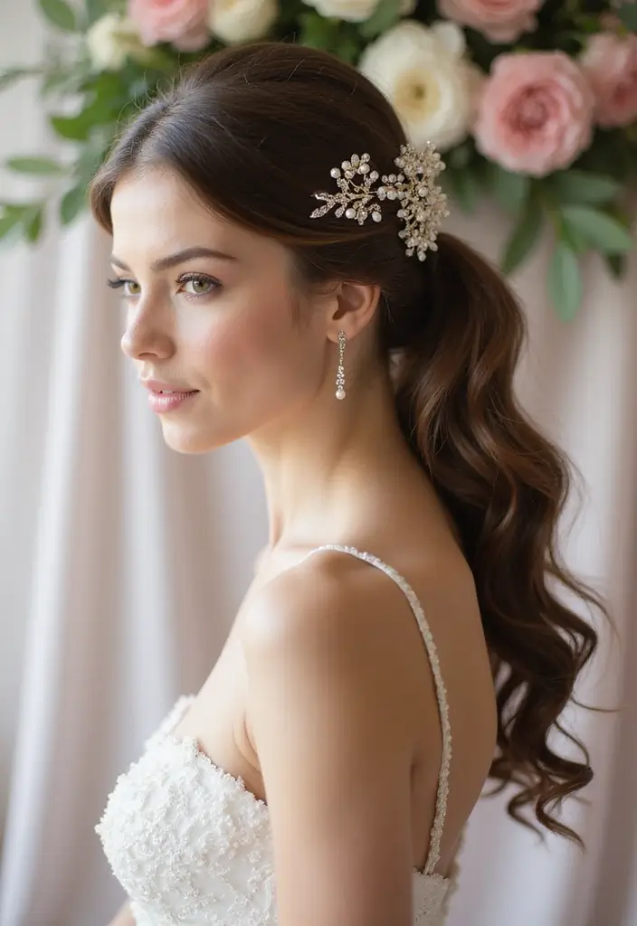 20 Stunning Indian Wedding Hairstyles Every Bride Must Try (You'll Love #3!) - 11. Textured Ponytail