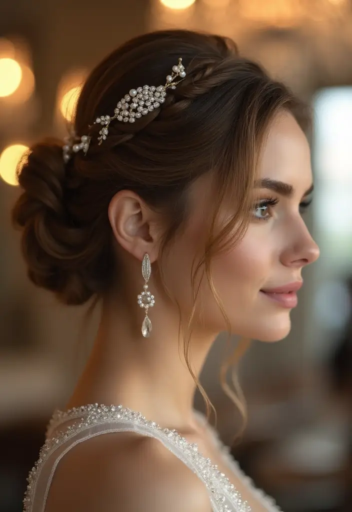20 Stunning Shoulder Length Hairstyles That Will Transform Your Look Instantly! - 18. Glamorous Updo