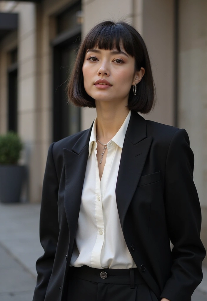 20 Stunning Shoulder Length Hairstyles That Will Transform Your Look Instantly! - 5. Blunt Cut Bob