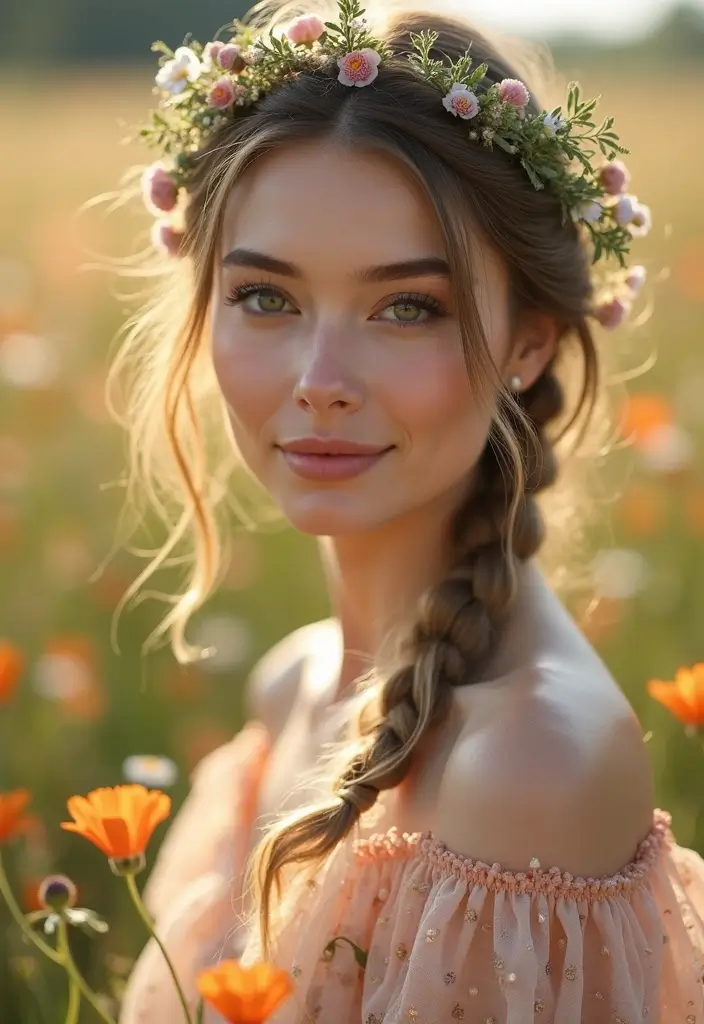20 Stunning Shoulder Length Hairstyles That Will Transform Your Look Instantly! - 8. Braided Crown