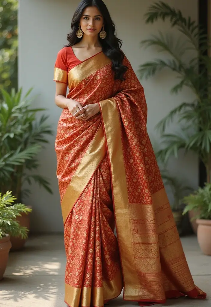 20 Stunning South Indian Bridal Sarees That Will Leave You Breathless! (You Won't Believe #5!) - 1. Timeless Kanjivaram Saree