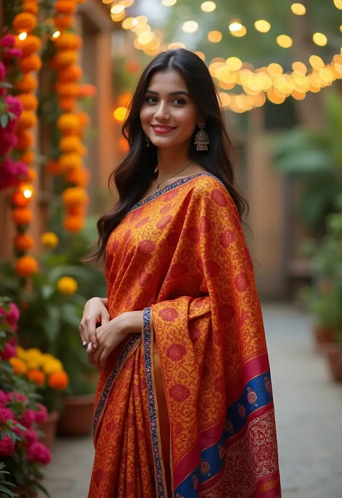 20 Stunning South Indian Bridal Sarees That Will Leave You Breathless! (You Won't Believe #5!) - 16. Festive Patola Saree