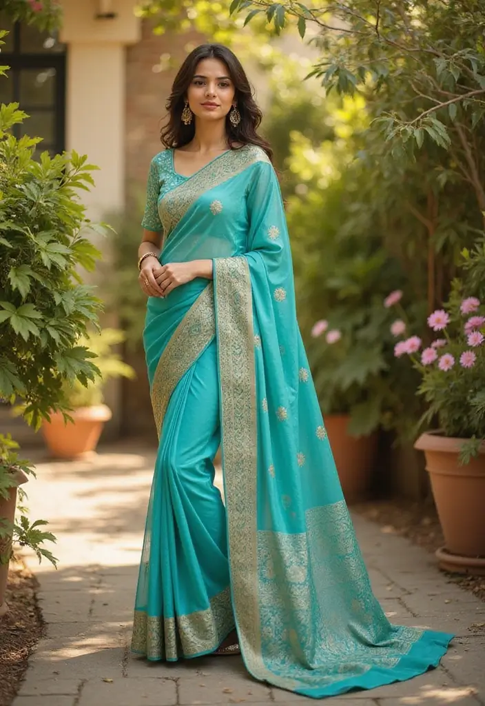 20 Stunning South Indian Bridal Sarees That Will Leave You Breathless! (You Won't Believe #5!) - 7. Charming Cotton Saree for Pre-Wedding Events