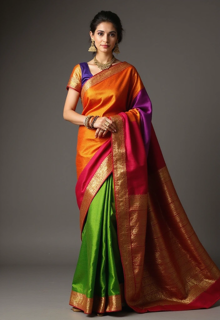 20 Stunning South Indian Bridal Sarees That Will Make You the Star of Your Wedding! - 1. Kanjivaram Magic