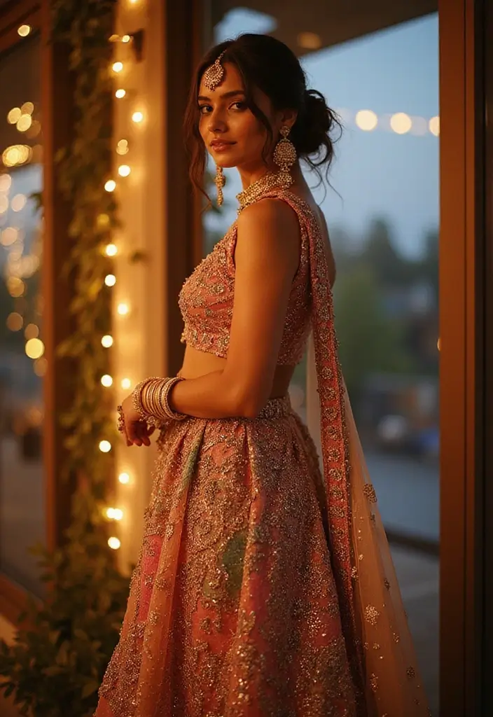 20 Stunning South Indian Bridal Sarees That Will Make You the Star of Your Wedding! - 13. Shimmering Sequins