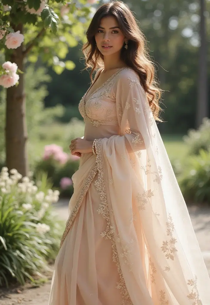 20 Stunning South Indian Bridal Sarees That Will Make You the Star of Your Wedding! - 17. Ethereal Organza