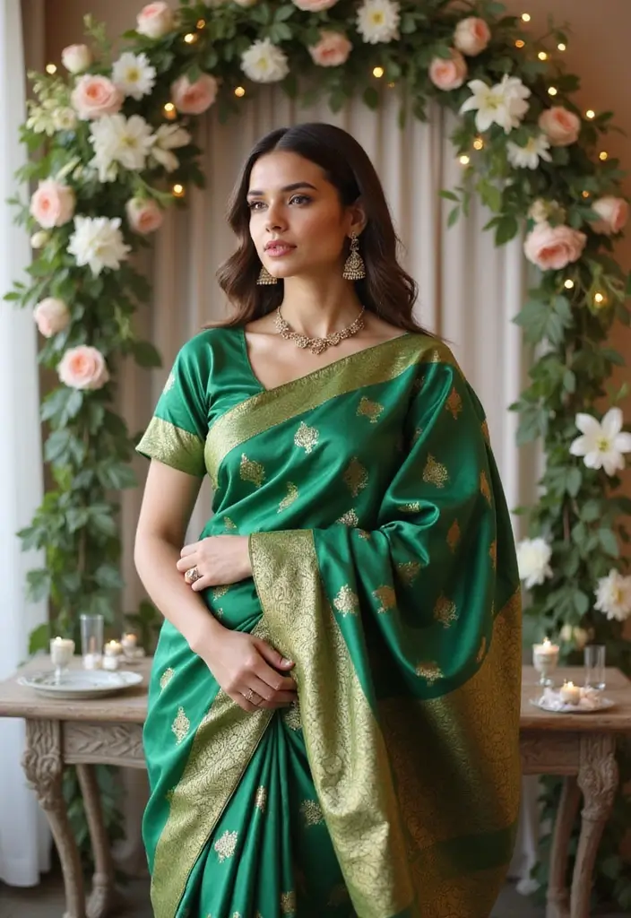 20 Stunning South Indian Bridal Sarees That Will Make You the Star of Your Wedding! - 2. Mysore Silk Extravaganza