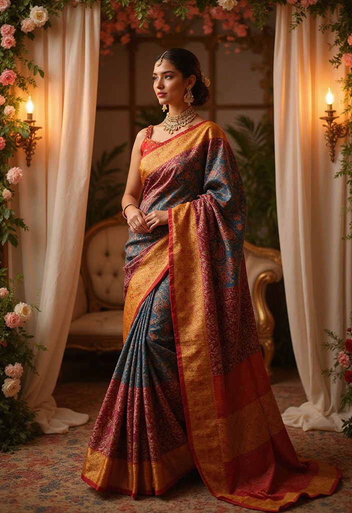 20 Stunning South Indian Bridal Sarees That Will Make You the Star of Your Wedding! - 8. Artistic Patola Patterns