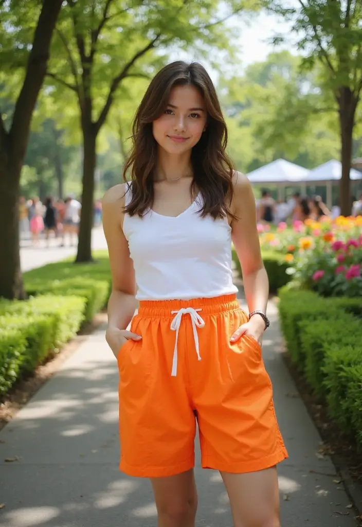 20 Stunning Thailand Outfit Ideas for Your Bangkok Adventure (You Won't Believe #5!) - 11. Bright Colored Shorts