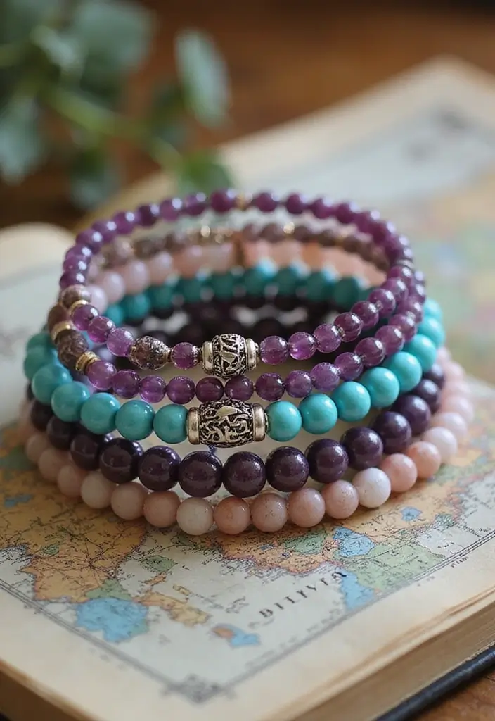 20 Stunning Travel Jewelry Ideas for Women That Will Elevate Your Style on the Go! - 19. Gemstone Beaded Bracelets