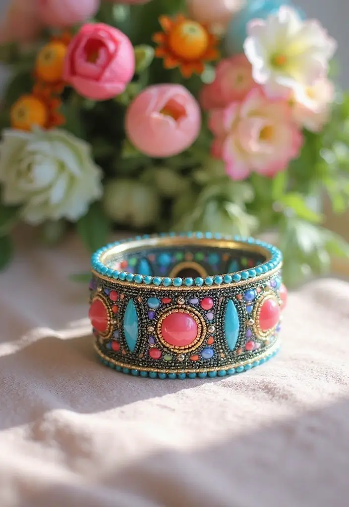 20 Stunning Wedding Jewelry Pieces That Will Make You Say 'I Do!' - 14. Colorful Statement Cuffs