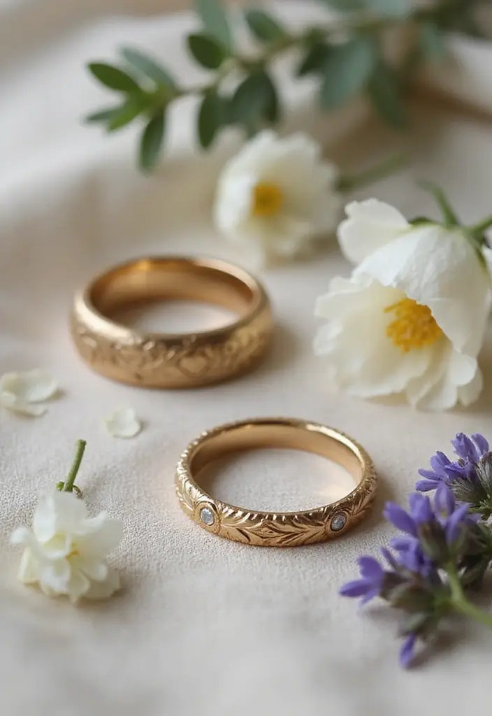 20 Stunning Wedding Jewelry Pieces That Will Make You Say 'I Do!' - 3. Nature-Inspired Wedding Bands