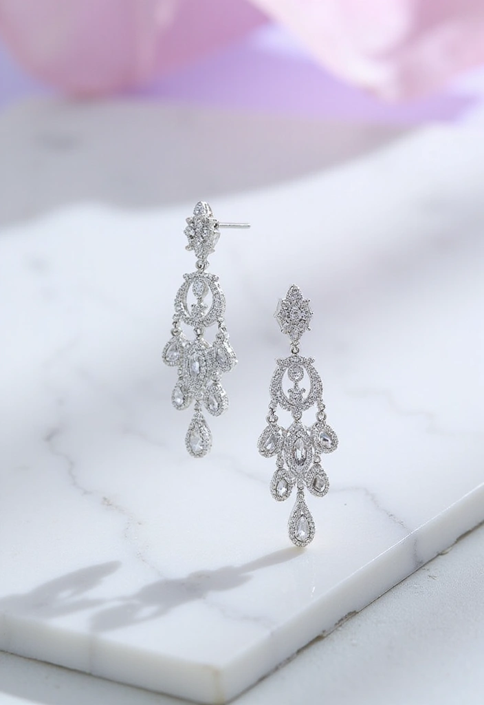 20 Stunning Wedding Jewelry Pieces That Will Make You Say 'I Do!' - 4. Dazzling Chandelier Earrings