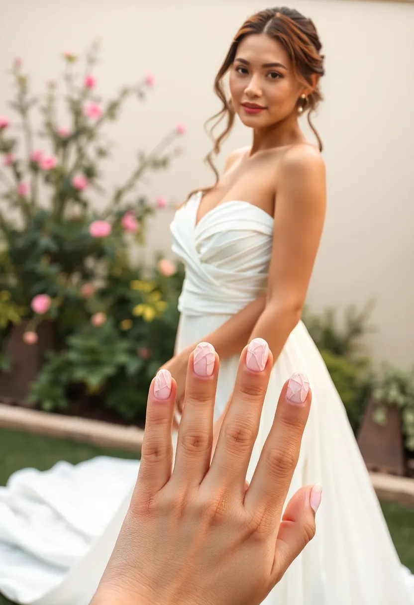 20 Stunning Wedding Nail Art Designs for the Modern Indian Bride (Prepare to Be Amazed!) - 12. Elegantly Draped Fabrics