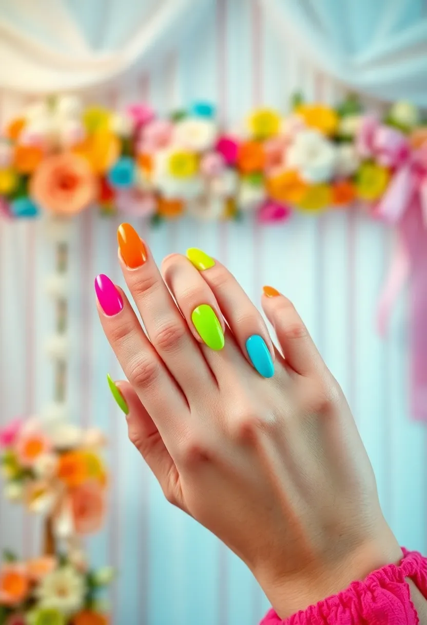 20 Stunning Wedding Nail Art Designs for the Modern Indian Bride (Prepare to Be Amazed!) - 16. Bright Neon Shades