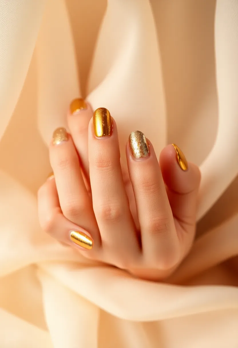 20 Stunning Wedding Nail Art Designs for the Modern Indian Bride (Prepare to Be Amazed!) - 8. Gradient Gold Foil