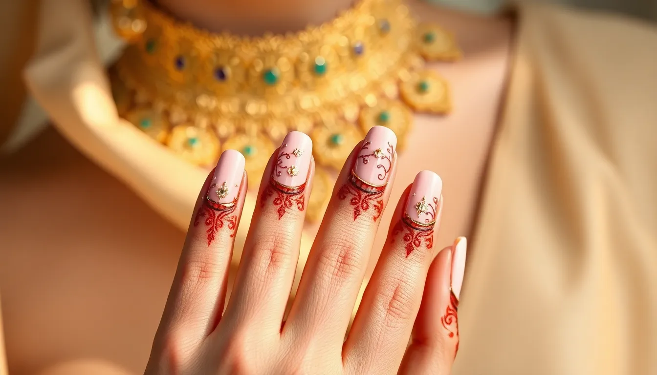 20 Stunning Wedding Nail Art Designs for the Modern Indian Bride (Prepare to Be Amazed!) - Gleam Gather
