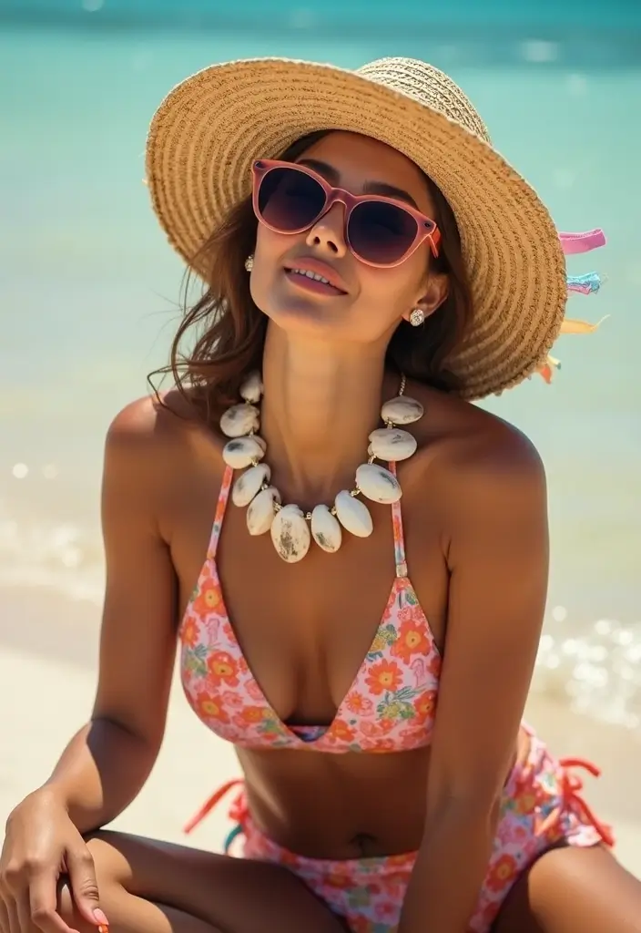 25 Modest Swimsuits for Women That Will Make You Stand Out on the Beach! - 23. Creative Swim Accessories