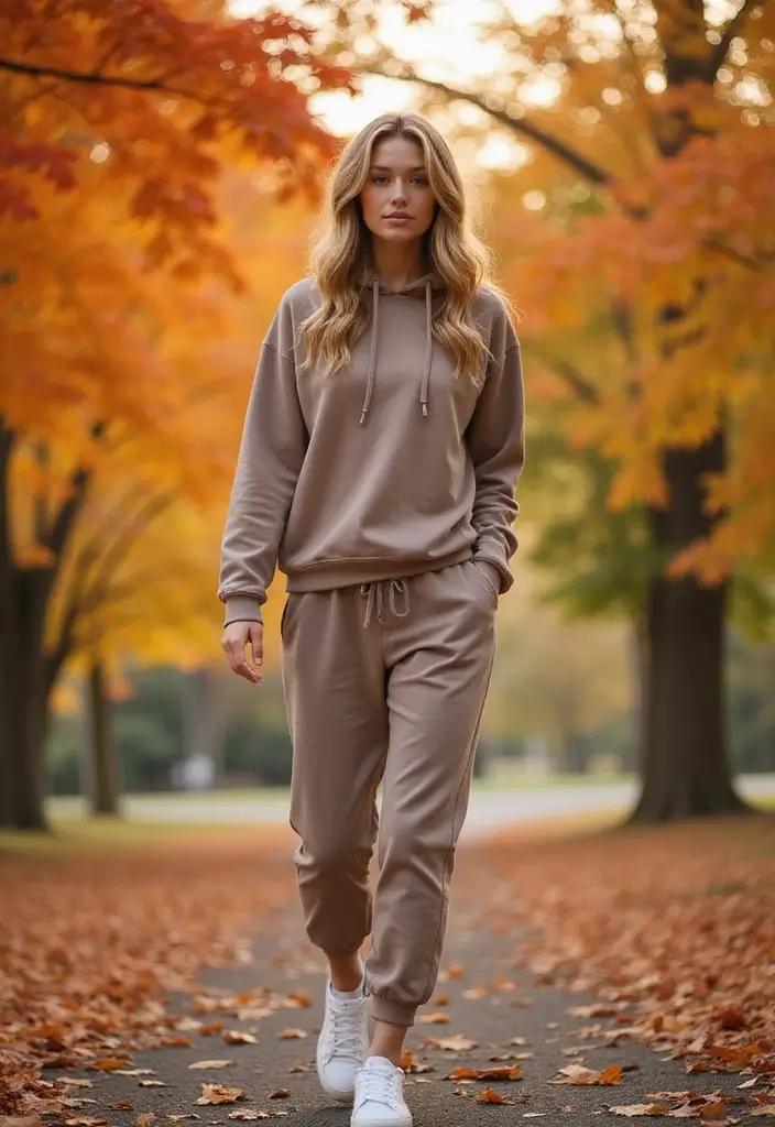 25 Stunning Fall Outfits for Women That'll Make You the Envy of Every Pumpkin Spice Lover! - 10. Cozy Loungewear Set