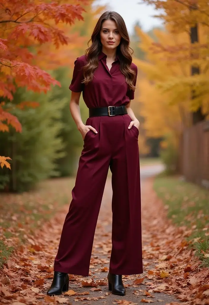 25 Stunning Fall Outfits for Women That'll Make You the Envy of Every Pumpkin Spice Lover! - 17. Stylish Jumpsuit