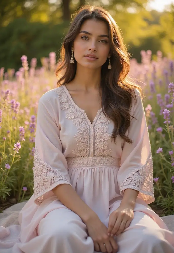 25 Stunning Festive Wear Kurta Sets for Women That Will Steal the Show This Season! - 10. The Power of Pastels: Soft and Subtle