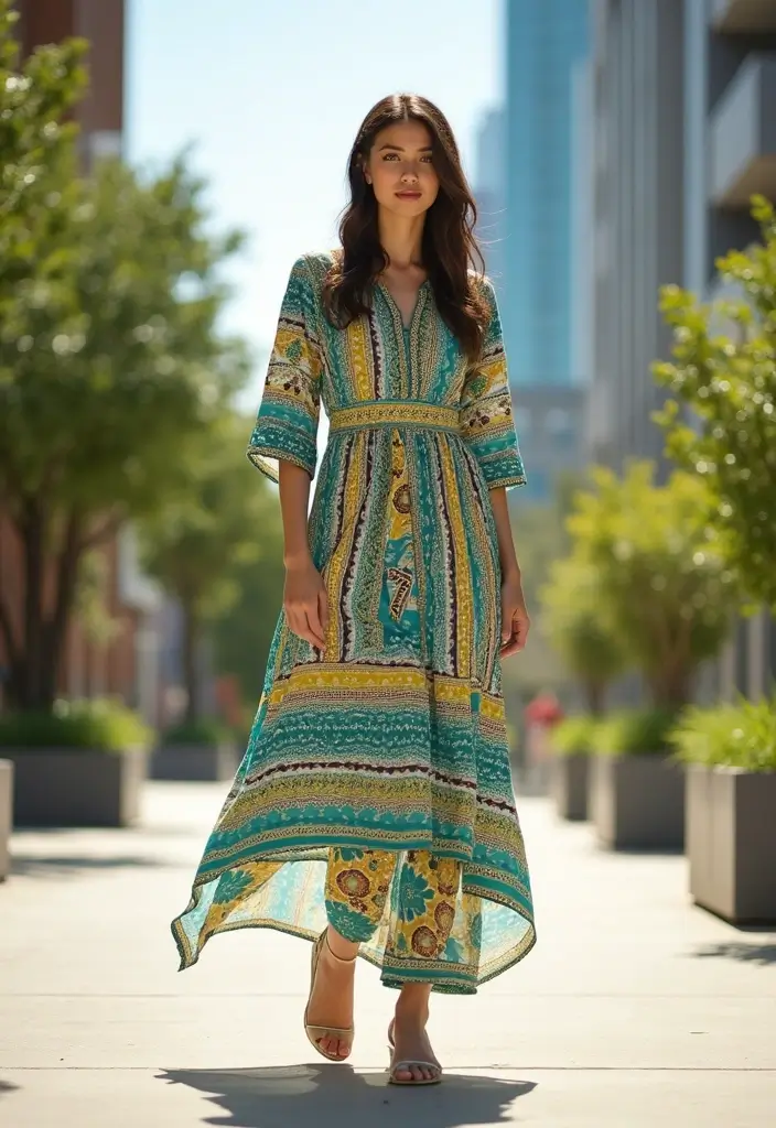 25 Stunning Festive Wear Kurta Sets for Women That Will Steal the Show This Season! - 11. Geometric Patterns: Modernistic Approach