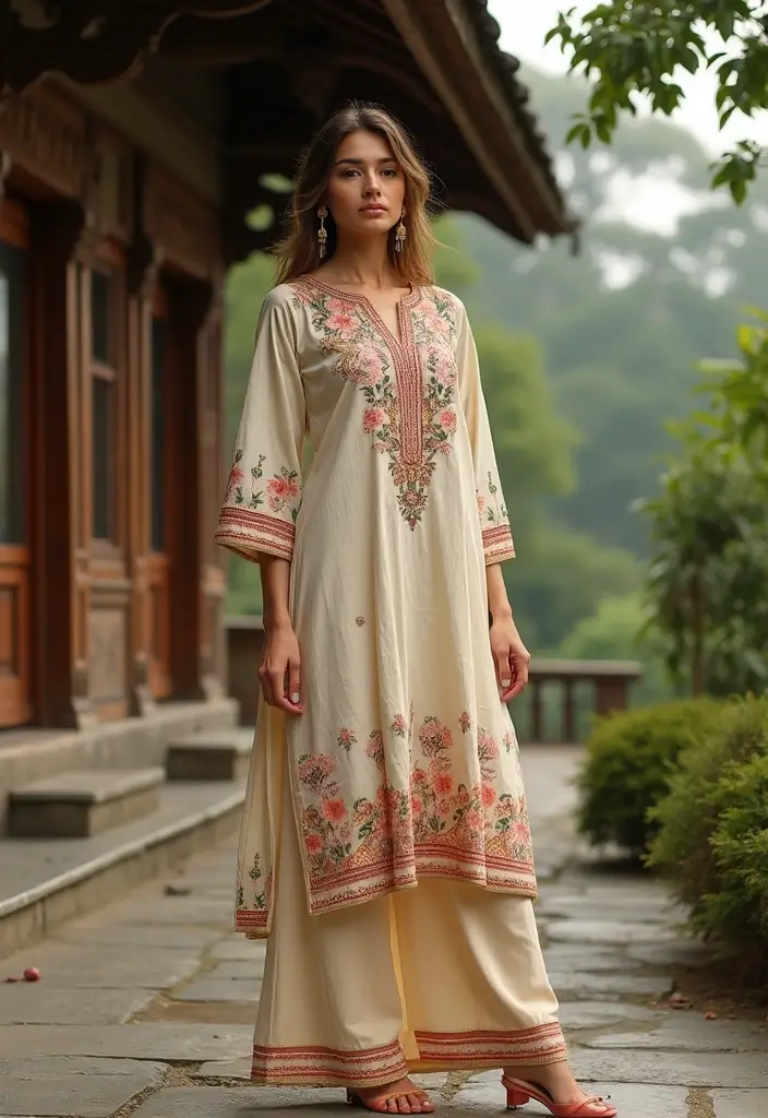 25 Stunning Festive Wear Kurta Sets for Women That Will Steal the Show This Season! - 15. Inspired by Heritage: The Kashmiri Touch